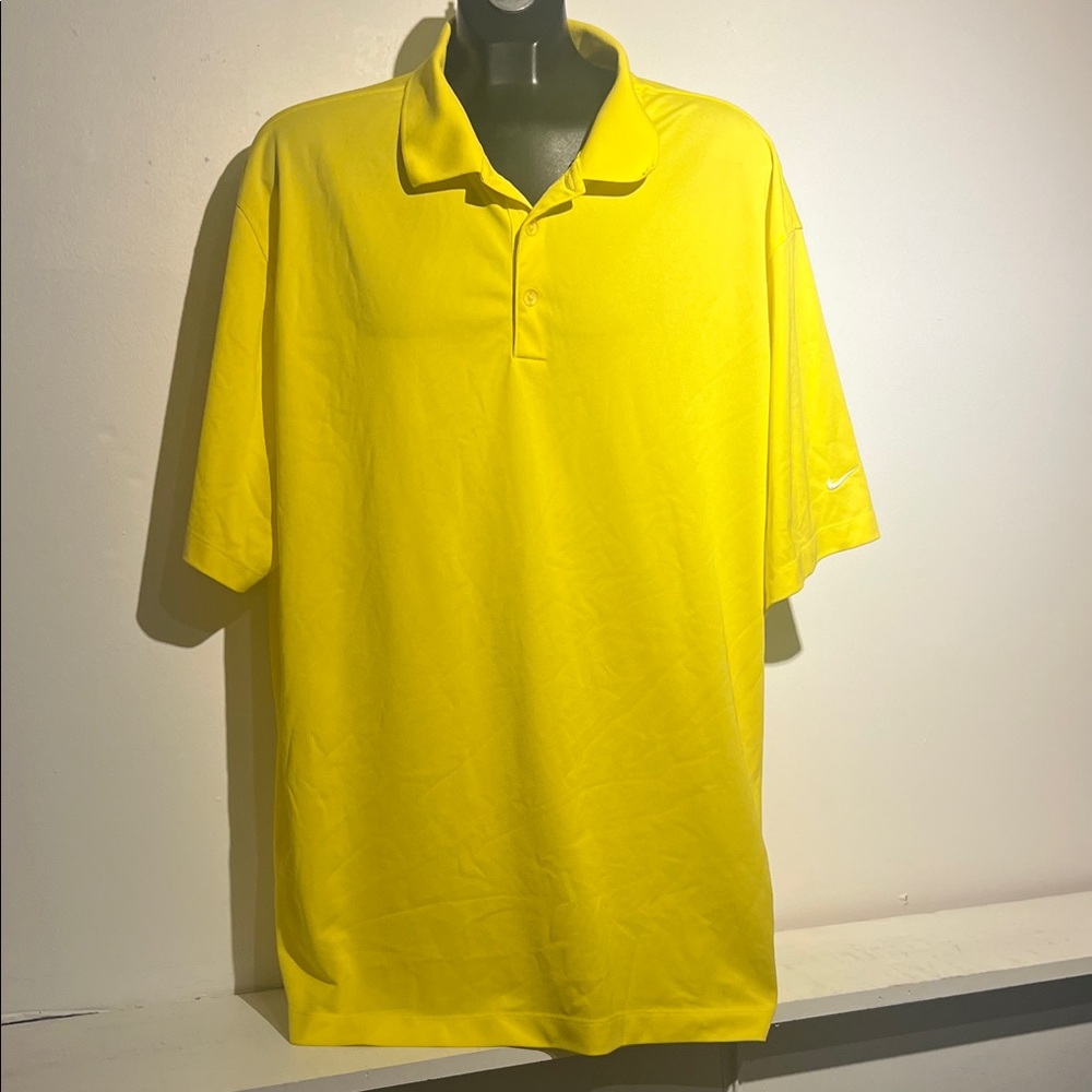 Nike Men's Bright Yellow Polo Shirt